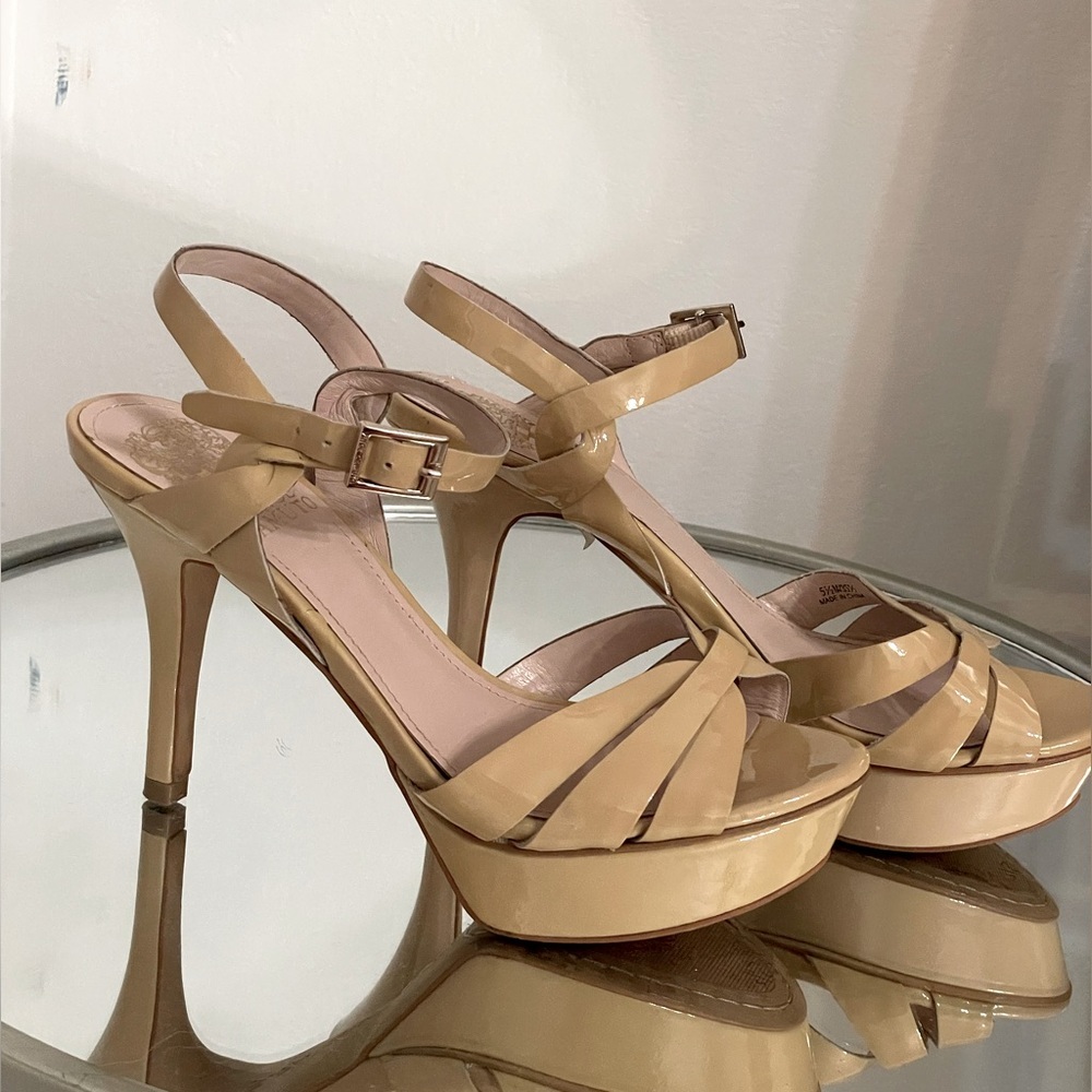 Vince Camuto Tan Platform Heels